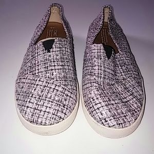New Toms tweed fabric loafers